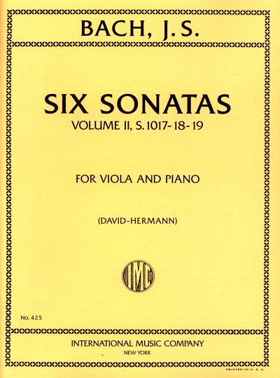 J.S. Bach: 6 Sonate Vol. 2 (Bu)