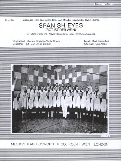 B. Kaempfert: Spanish Eyes (Rot Ist Der W, Mch4Klav (Klavpa)