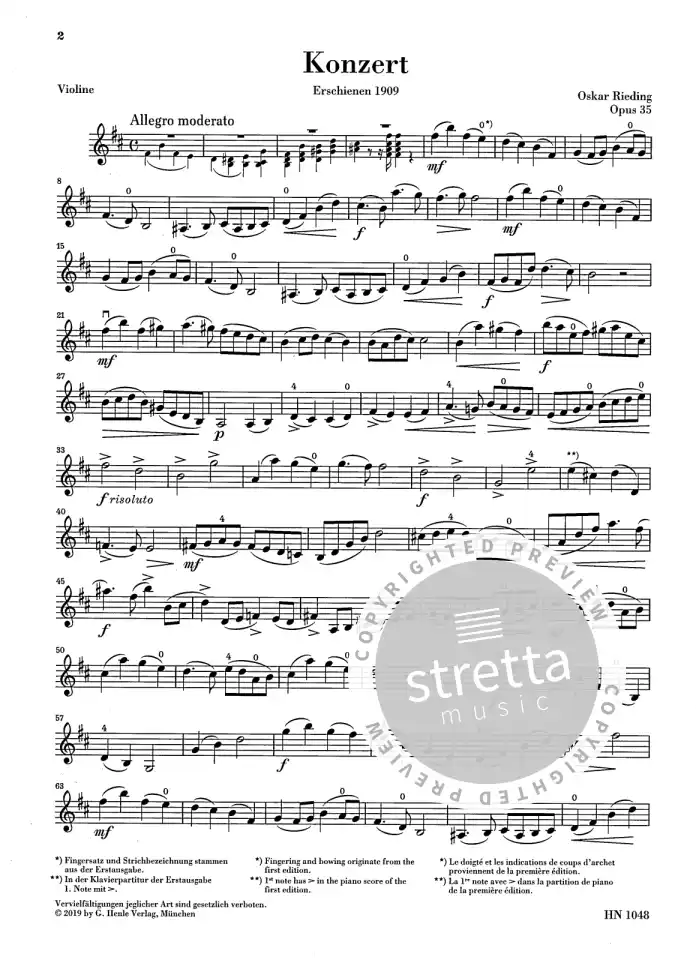 O. Rieding: Konzert h-moll op. 35, VlKlav (Pa+St) (4)
