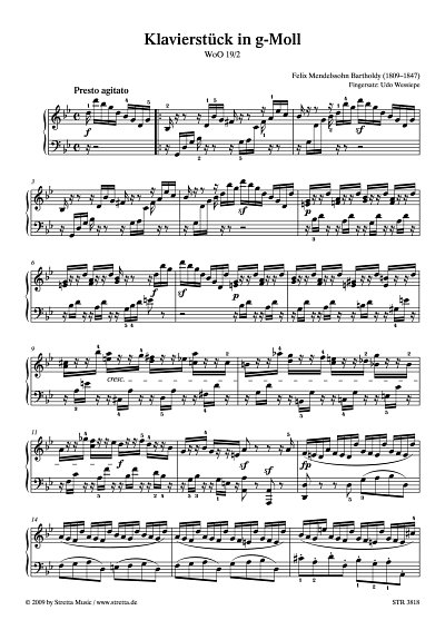 DL: F. Mendelssohn Bartholdy: Klavierstueck in g-Moll WoO 19