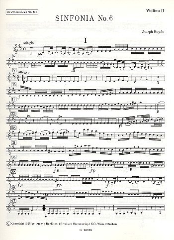 J. Haydn: Sinfonia Nr. 6 D-Dur (Le Matin) Hob. 1:6