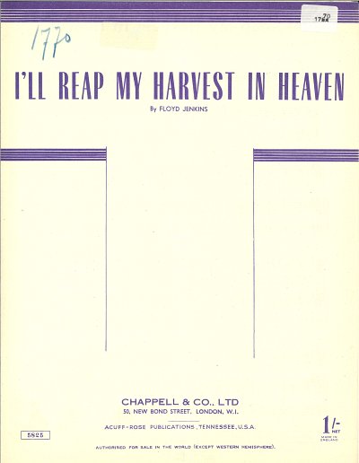 DL: F.J.R. Acuff: I'll Reap My Harvest In Heaven, GesKlavGit