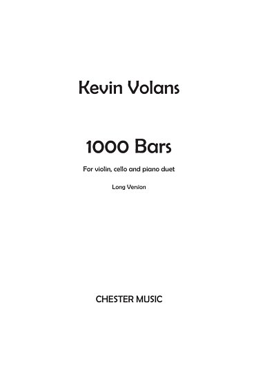 K. Volans: 1000 Bars (Long Version)