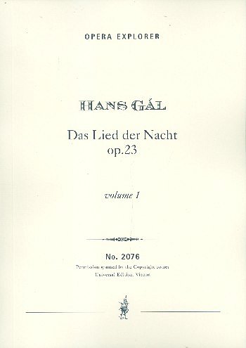 H. Gál: Das Lied der Nacht op.23