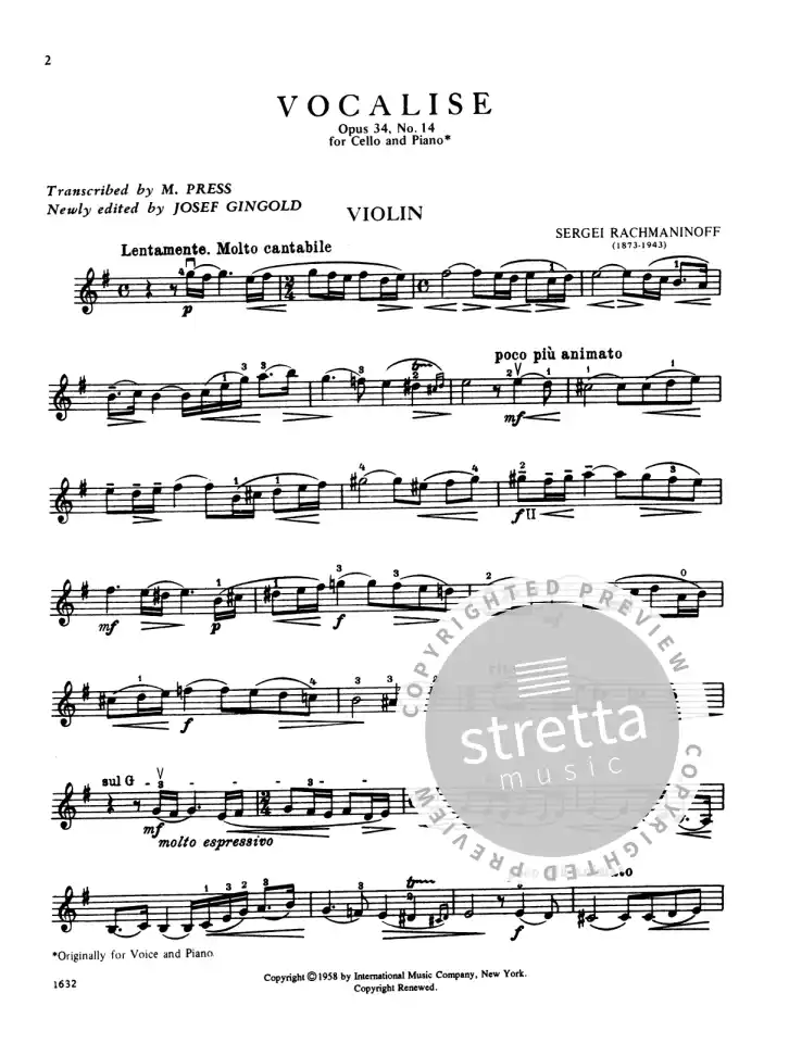 S. Rachmaninow: Vocalise op. 34/14, VlKlav (3)