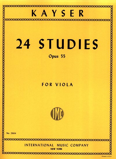 H.E. Kayser: 24 Studi Op. 55, Va