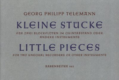 G.P. Telemann: 11 kleine Stücke, 2BlfSA (Sppa)
