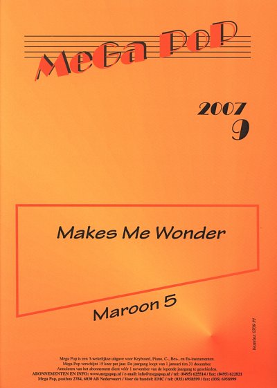 Maroon 5.: Makes Me Wonder Mega Pop 2007 9