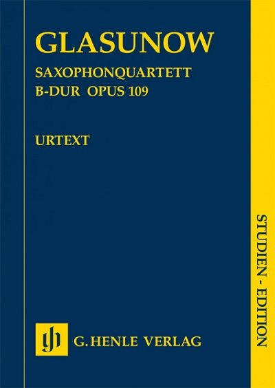 A. Glasoenov: Saxophone Quartet B flat major op. 109
