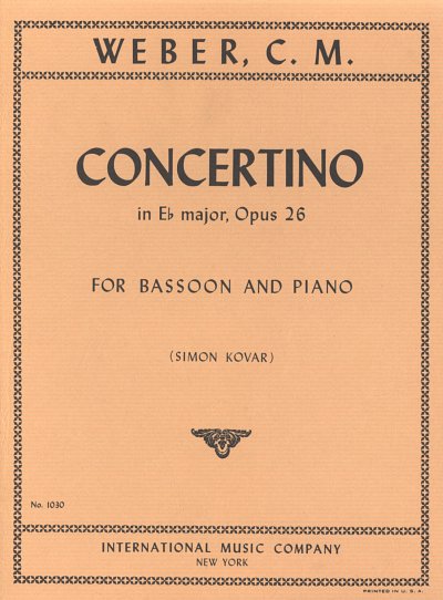 C.M. von Weber: Concertino Mi B Op. 26 (Kovar) (Bu)