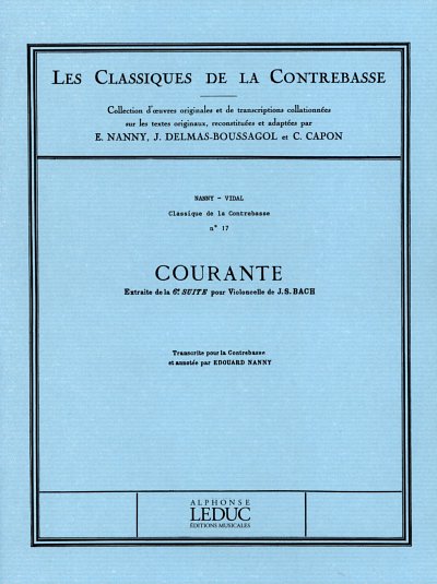 J.S. Bach: Classique Contrebasse No 17 Suite No 6 Double, Kb