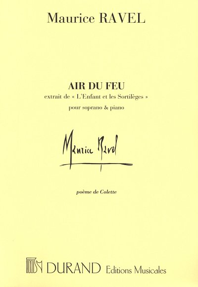 M. Ravel: Air Du Feu Chant-Piano , GesKlav