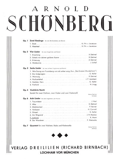 Schoenberg, Arnold: Lockung (Aram) op. 6