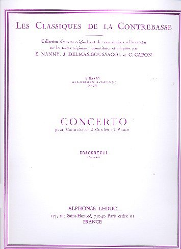 D. Dragonetti: Dragonetti: Concerto, Kb (Part.)