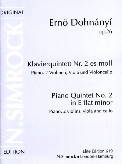 E.v. Dohnányi: Klavierquintett es-Moll, 2VlVaVcKlav (Stsatz)
