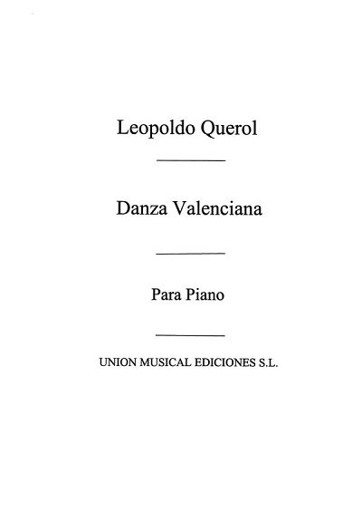 Danza Valenciana For Piano, Klav