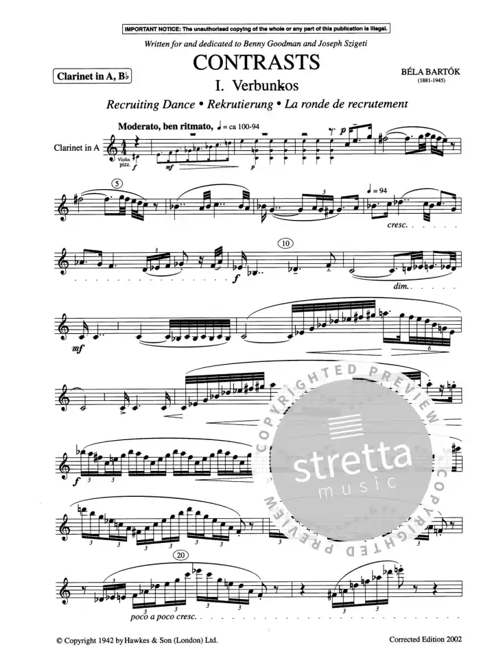 B. Bartok: Kontraste, VlKlarKlav (Pa+St) (4)