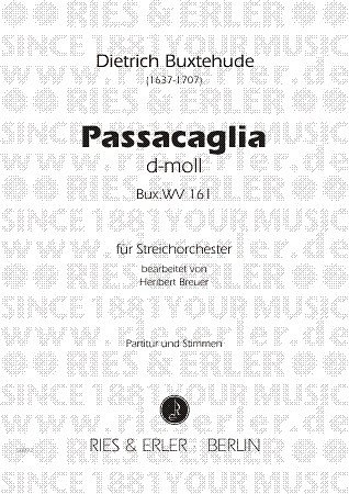 D. Buxtehude: Passacaglia d-Moll BuxWV 161, StrOrch (Pa+St)