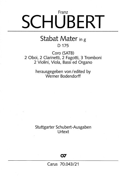F. Schubert: Stabat Mater in g D 175, GchOrch (HARM)