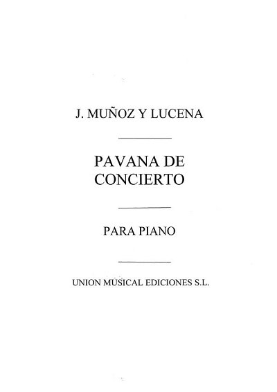 Pavana For Piano, Klav
