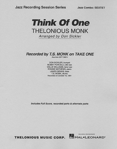 T. Monk: Think of One (Pa+St)