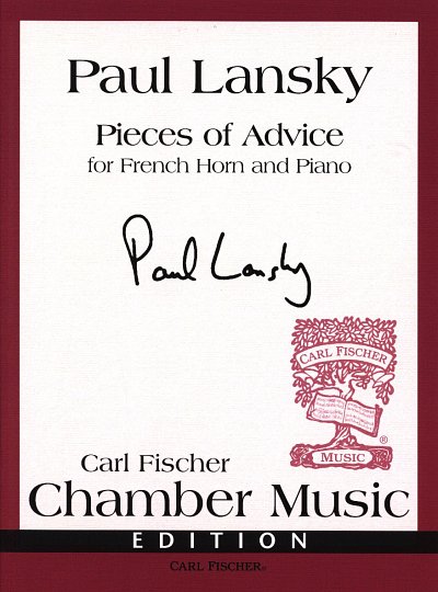 AQ: P. Lansky: Pieces of Advice for Horn and Piano  (B-Ware)