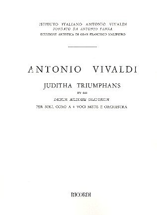 A. Vivaldi: Juditha Triumphans RV 644 (Part.)
