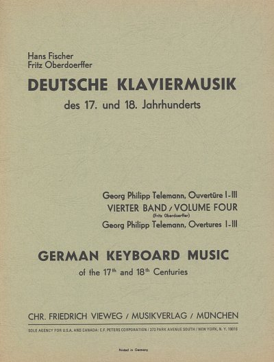 G.P. Telemann: 6 Ouvertueren (1-3) Deutsche Klaviermusik Des