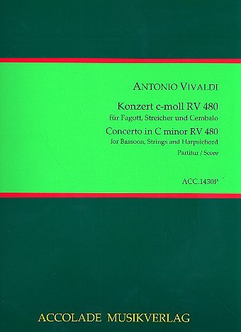 A. Vivaldi: Konzert Rv 480 c-Moll, FagStrBc (Part.)