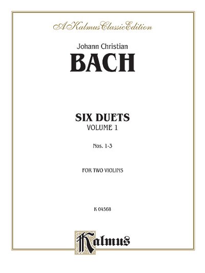 J.C. Bach: Six Duets, Volume I