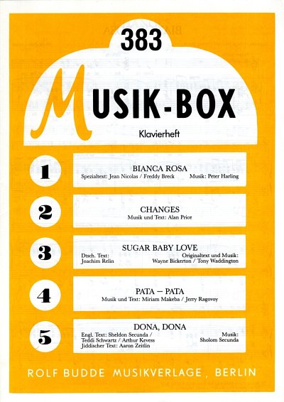 Musik-Box 383 Klavierheft