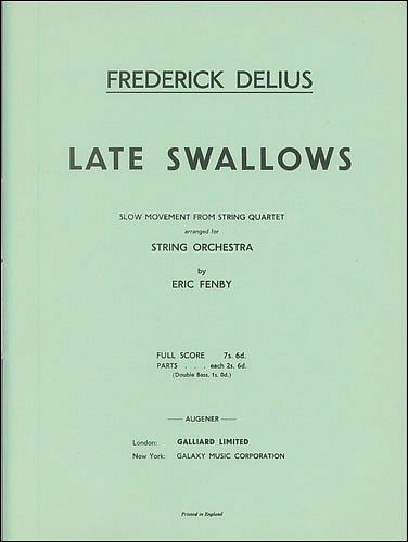 F. Delius: Late Swallows, Stro (Pa+St)