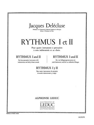 J. Delécluse: Rythmus 1 Et 2 (Bu)