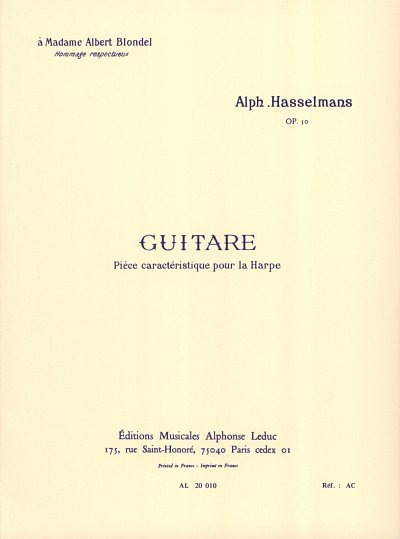 A. Hasselmans: Guitare Op.50