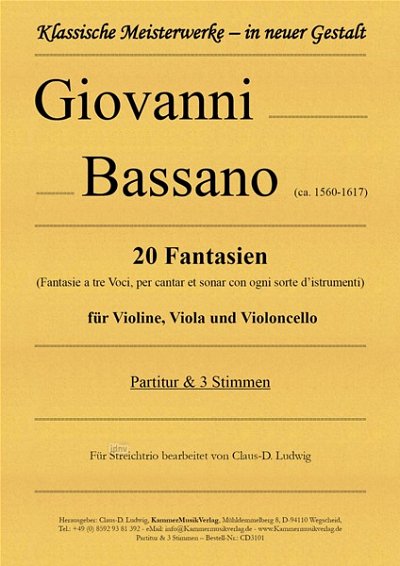 G. Bassano: 20 Fantasien, VlVlaVc (Pa3Sti)