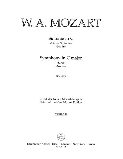 W.A. Mozart: Sinfonie Nr. 36 C-Dur KV 425, Sinfo (Vl2)
