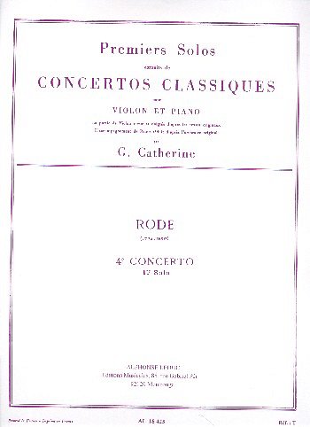 P. Rode: Premiers Solos Concertos Classiq, VlKlav (KlavpaSt)