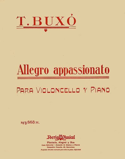 T. Buxó: Allegro appassionato op. 10, VcKlav (KlavpaSt)