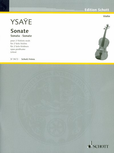 Y. Eugene: Sonate pour 2 violons seuls op. po, 2Vl (2SpPart)