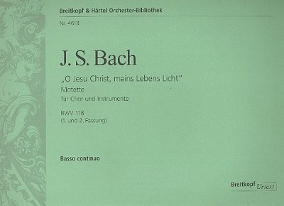 J.S. Bach: O Jesu Christ meins Lebens L., Basso continuo