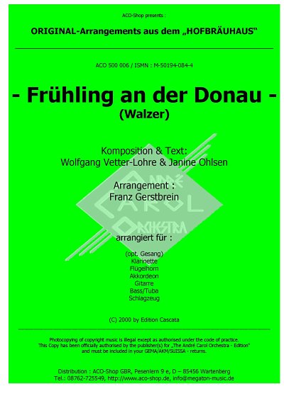 Vetter Lohre Wolfgang + Ohlsen Janine: Fruehling An Der Dona