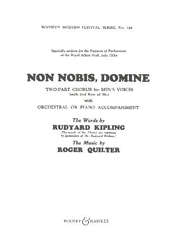 R. Quilter: Non Nobis, Domine