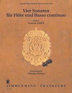 Kleinknecht Jakob Friedrich: Vier Sonaten für Flöte und Basso continuo