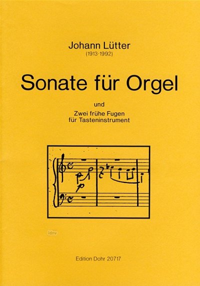 J. Lütter: Sonate, Org (Part.)