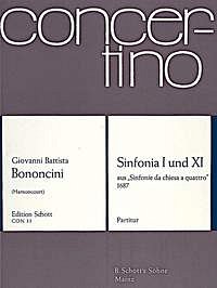G. Bononcini: Sinfonia I und XI op. 5 , Stro (Part.)