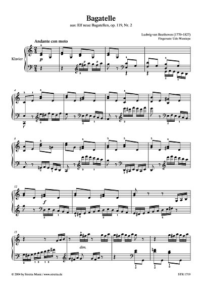 DL: L. v. Beethoven: Bagatelle aus: Elf neue Bagatellen, op.