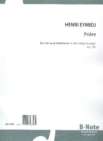 E.H. (1860-1931): Prière für Violine und Harmonium oder Orge