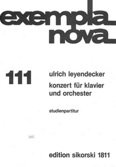 U. Leyendecker et al.: Konzert für Klavier und Orchester