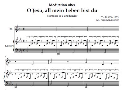 DL: (Traditional): O Jesu, all mein Leben bist, TrpKlav (Par