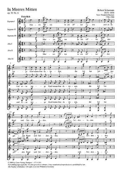 R. Schumann: In Meeres Mitten op. 91 Nr. 6; aus: Romanzen un